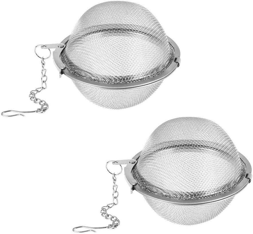 2PCS Stainless Steel Mesh Tea Infuser, 2.1 Inch Tea Ball, Strainer Tea Diffuser,