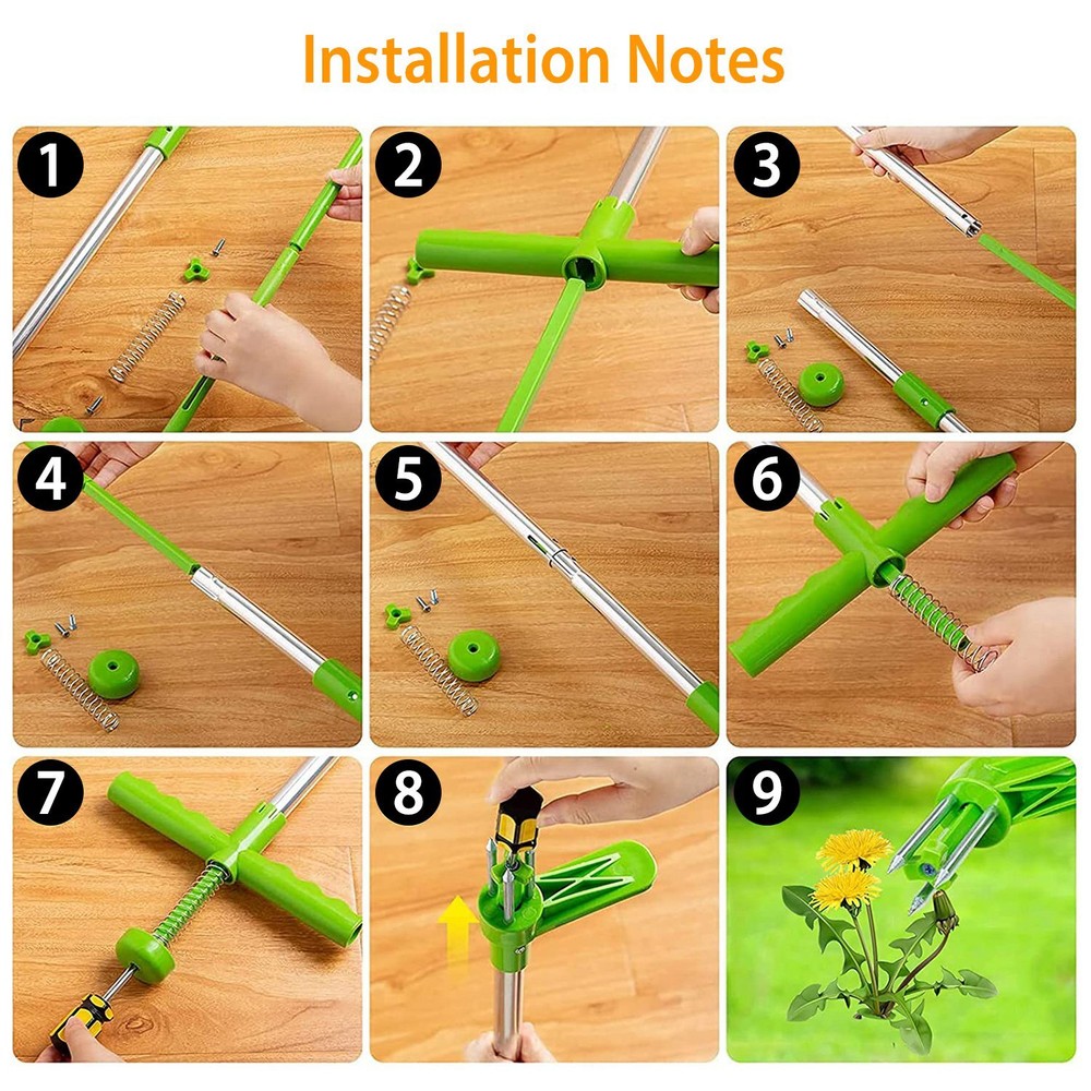 Standing Plant Root Remover 3 Claws Weed Puller Effortless Weed Remover Tool