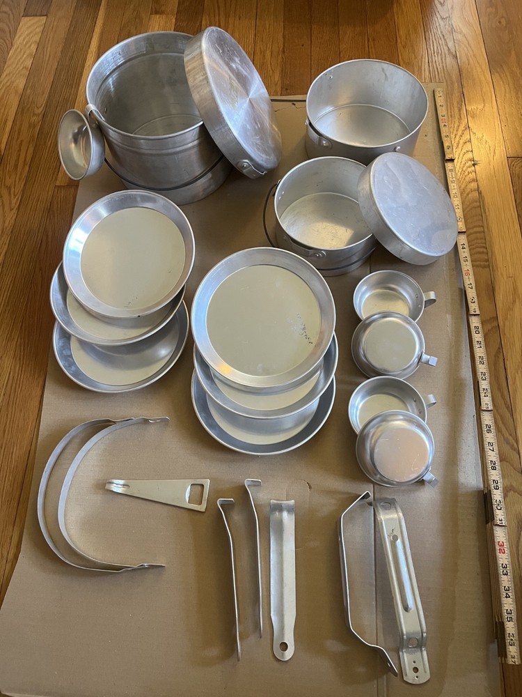 Aluminum Nesting Camping Mess Kit---14 pieces, has everything!