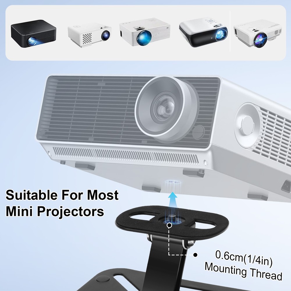 Projector Wall Ceiling Mount Foldable Table Stand 180°Adjustable for Home Office