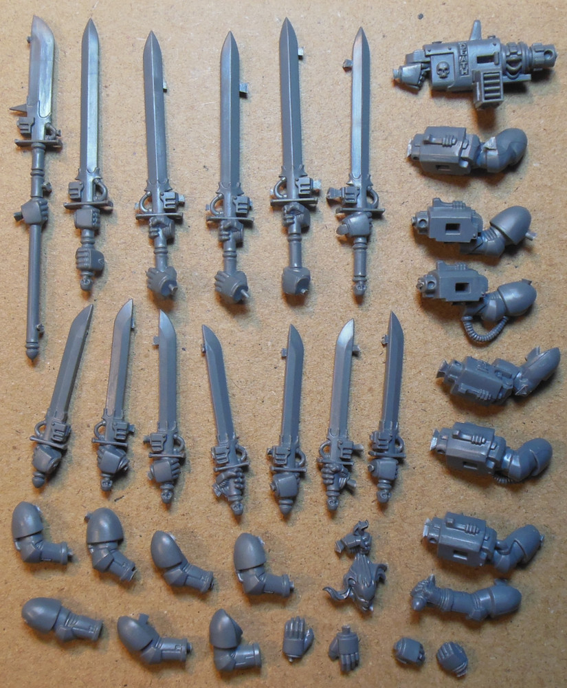 Warhammer 40K Grey Knights  Interceptor Squad - Halberd Bolter Sword Bits Box #L