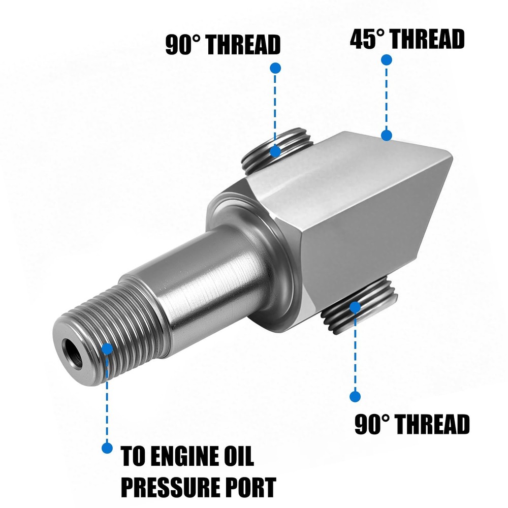 Oil Pressure Sensor Thread Adapter for Chevy Small Block Engines 305 350