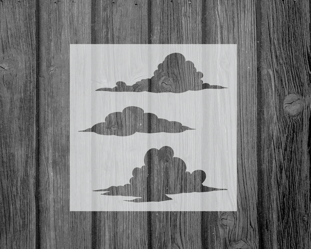 Clouds Stencil, Reusable Mylar Craft Stencil For Painting, 013