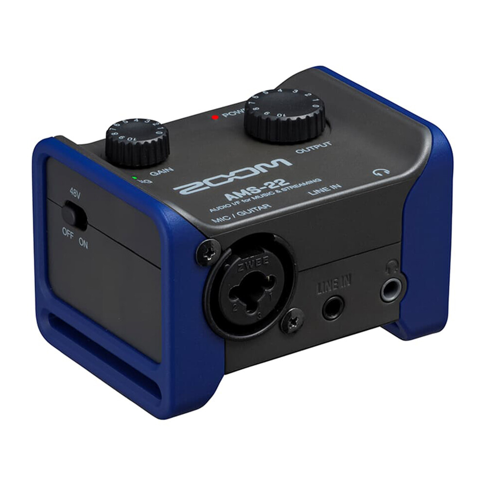 Zoom AMS-22 2x2 USB Audio Interface Bundle with Kellopy Pop Filter and Cables