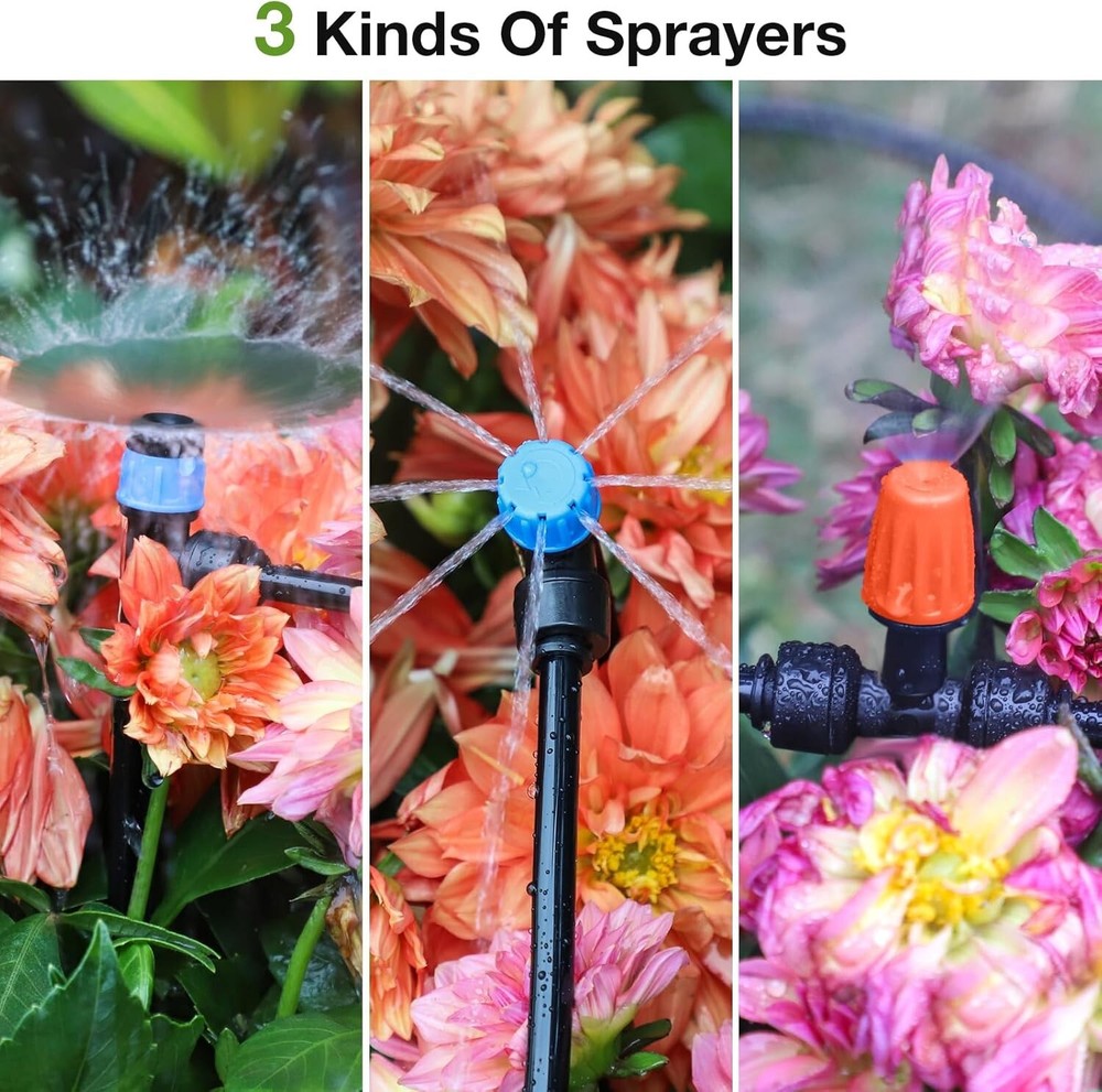 Greenhouse Micro Drip Irrigation Kit - 226ft Automatic Watering System