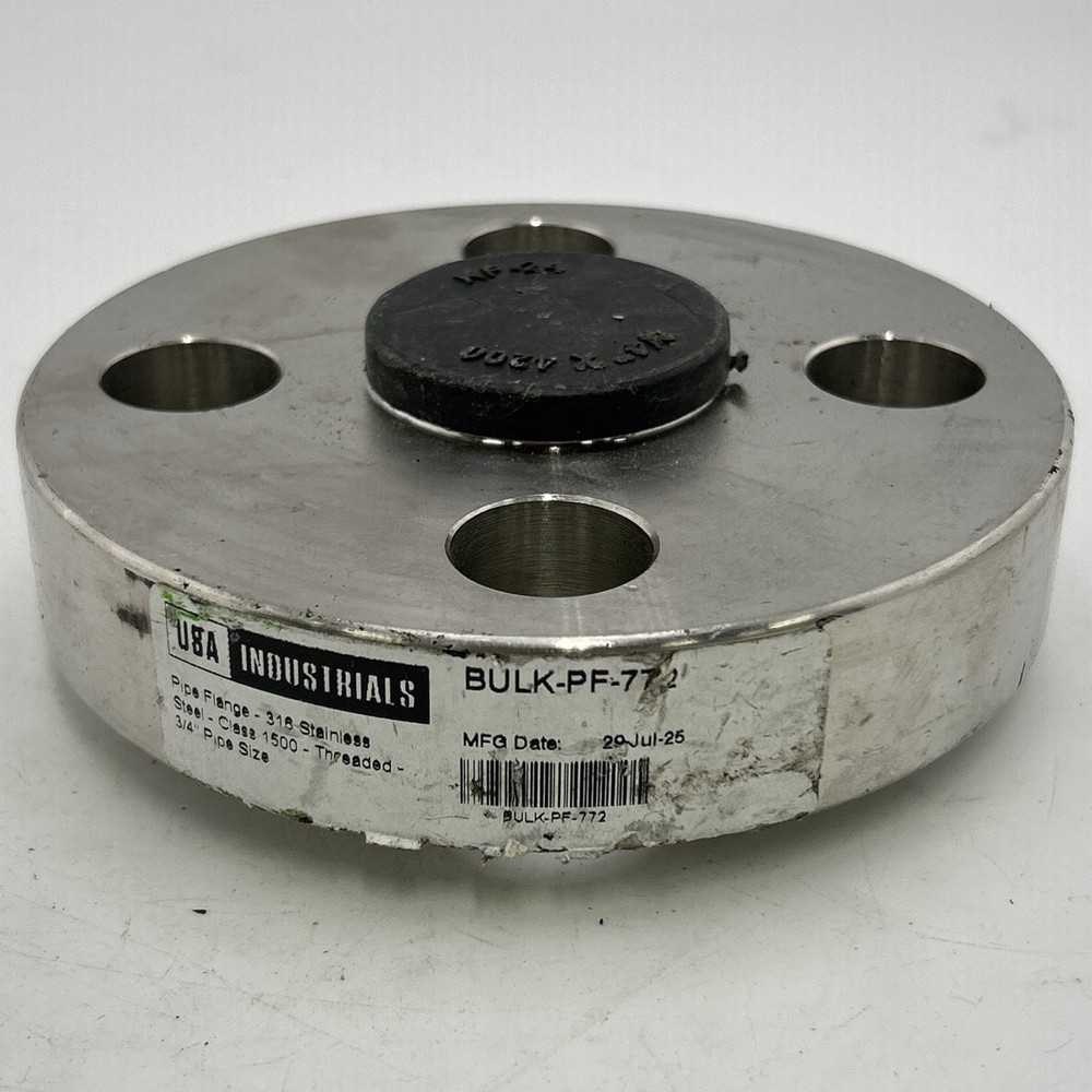 Flange, Threaded, 316 Ss, 3/4"Pipe Size,  Bulk-Pf-772