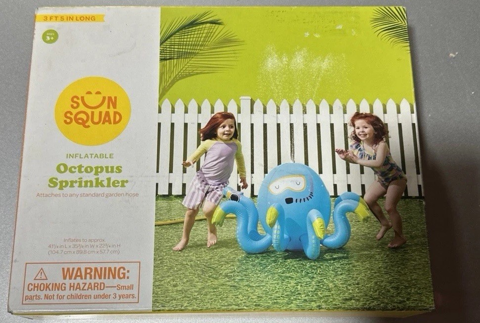 Sun Squad Inflatable Octopus Sprinkler NEW IN BOX!!!