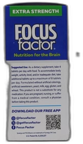 *2028-3-1* Focus Factor Extra Strength Brain Supplement & Complete Multivitamin
