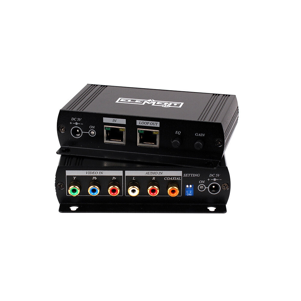 *OPEN BOX* Element-Hz™ Component Video Stereo Audio over Cat5e/6 Digital Extend.
