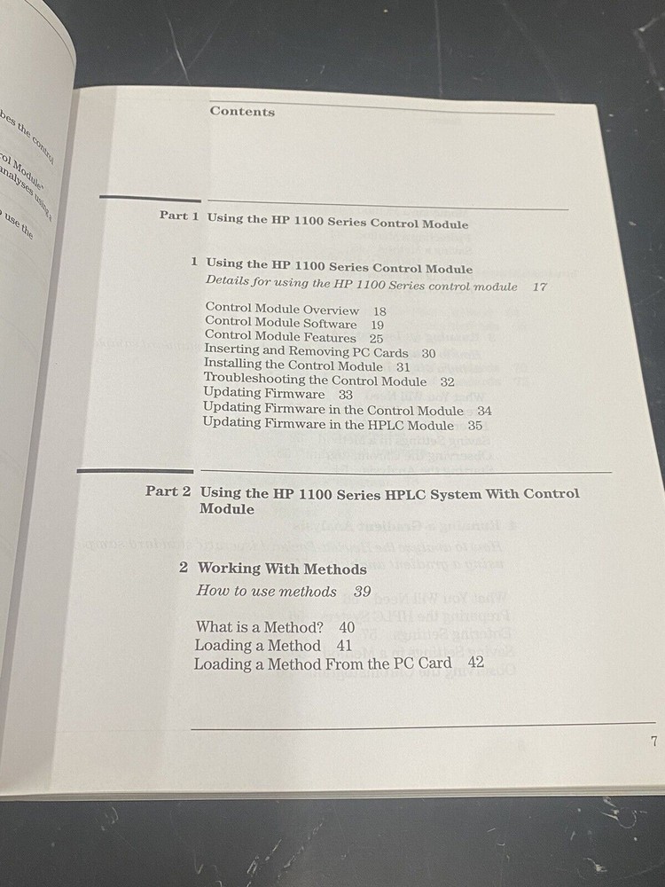 Hewlett Packard HP 1100 series Control module - User Guide / Manual