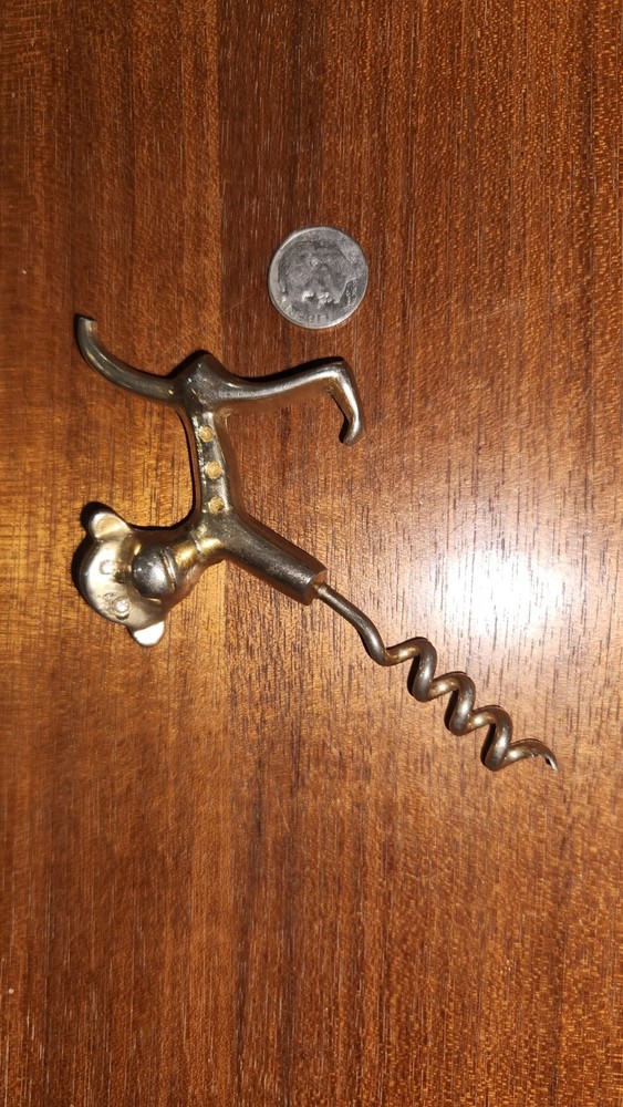 Vintage MONKEY CORKSCREW Worn & Damaged (See Photos)