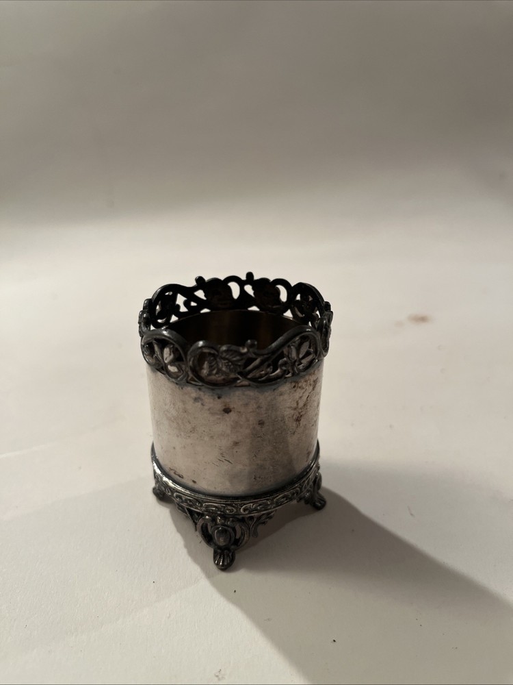 Victorian antique silverplate toothpick holder  by E. G. Webster & Son