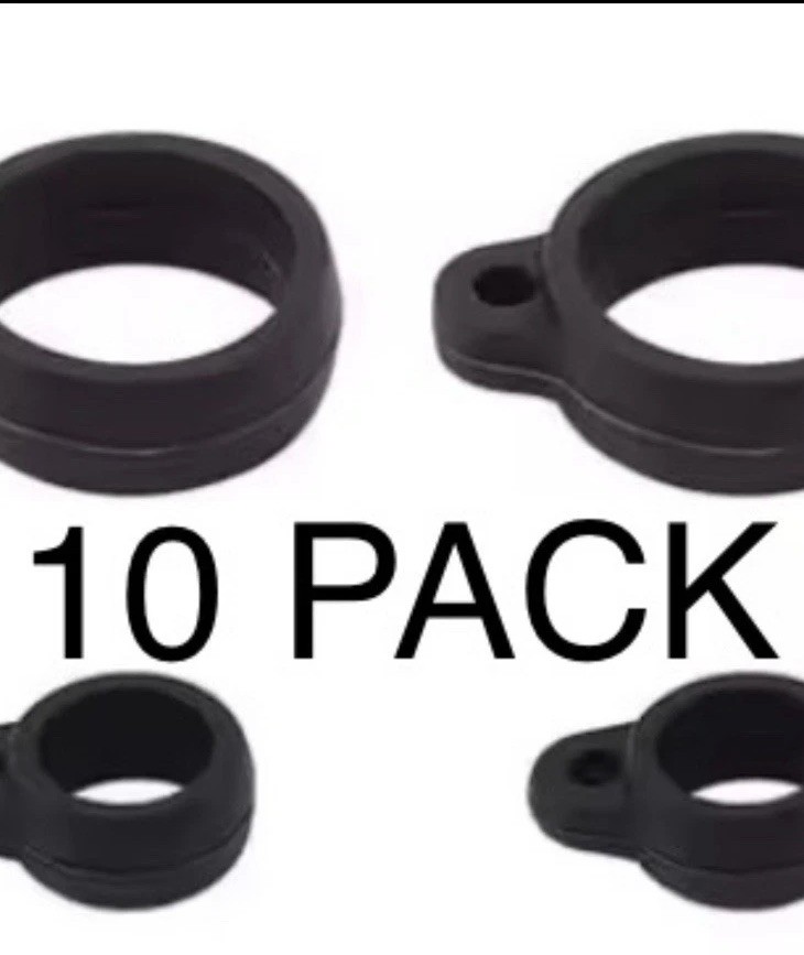 SILICONE RUBBER POLE RIG HOOK UPS 10 PER PACK.
