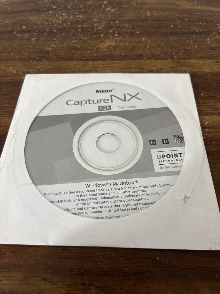 Nikon Capture NX Sealed Software CD Trial Version Windows & Mac