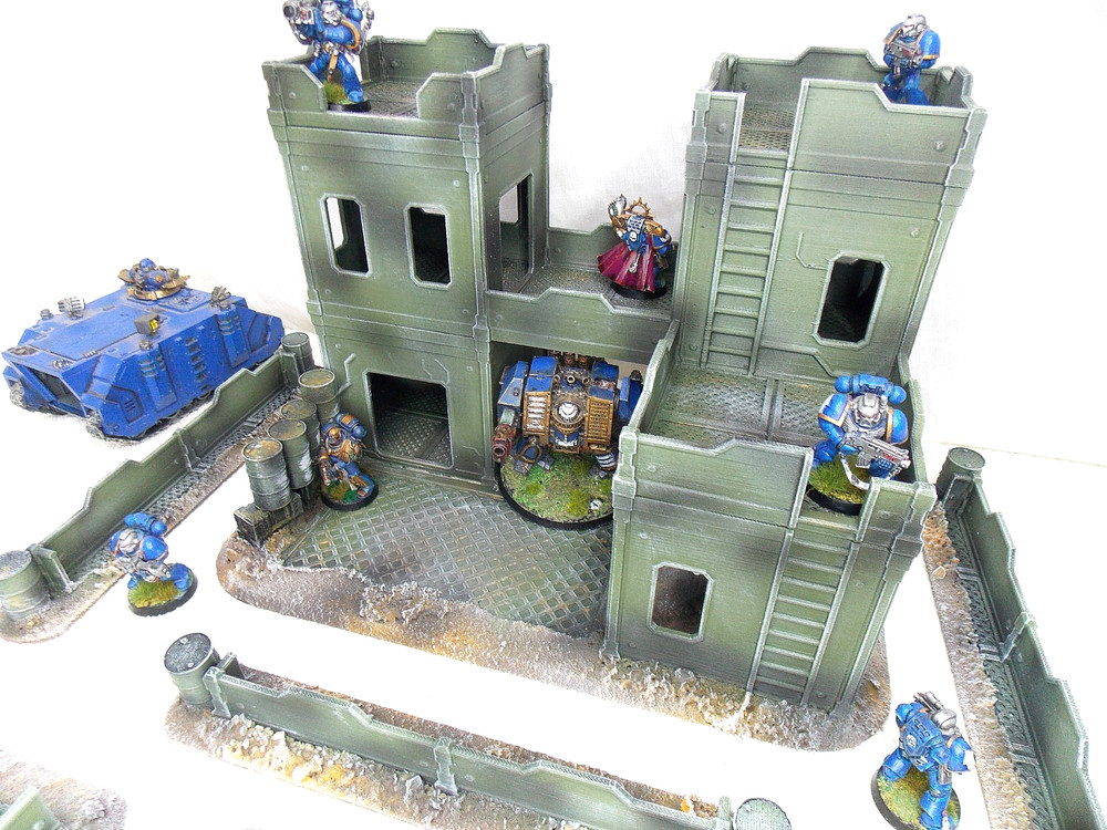 WARGAMING TERRAIN PAINTED 7 PIECE SET