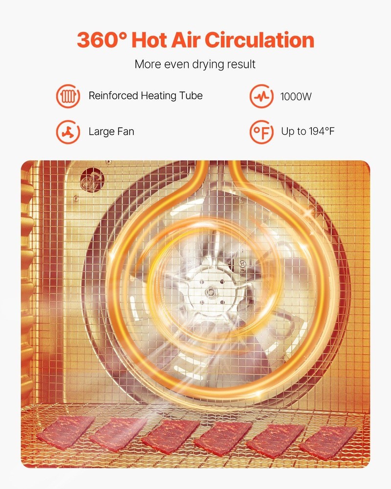 10-Layer 1000W Energy Saving Food Drying Machine with Digital Screen