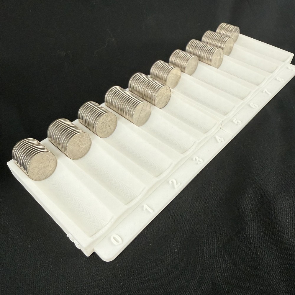 Nickel Sorting Tray White with Denomination