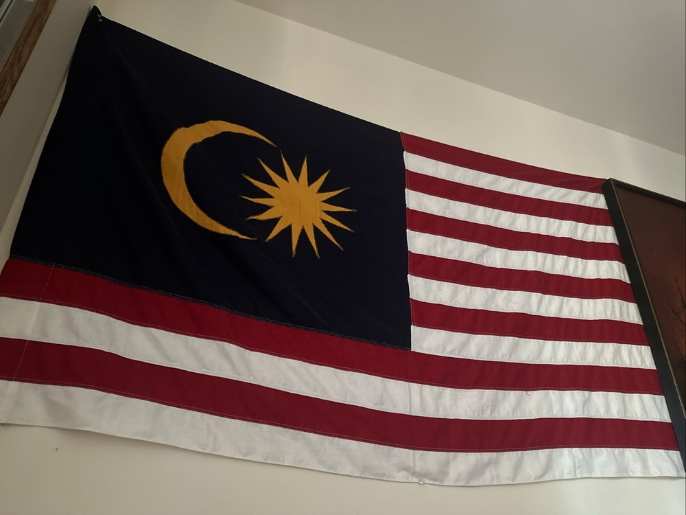 Vintage Malaysia Cloth Flag