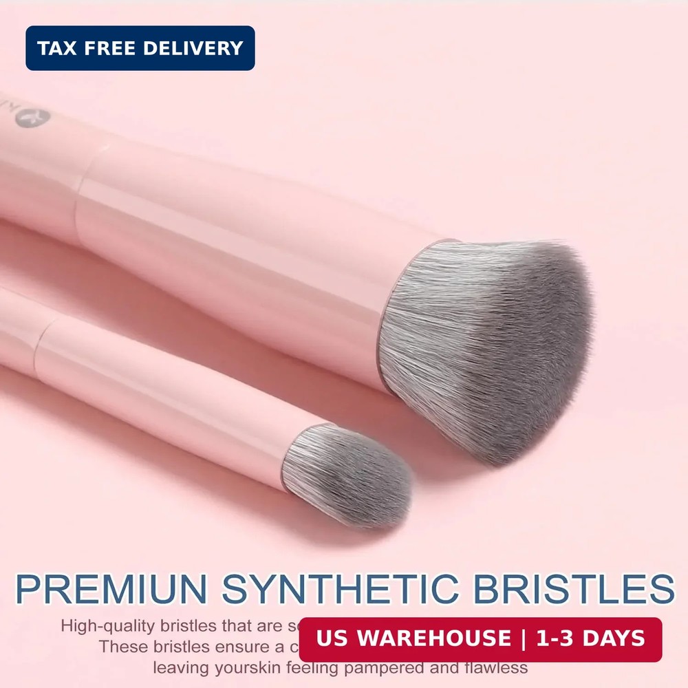 KINGMAS Foundation Makeup Brushes, Flat Top Kabuki Concealer Brush Under Eye Nos