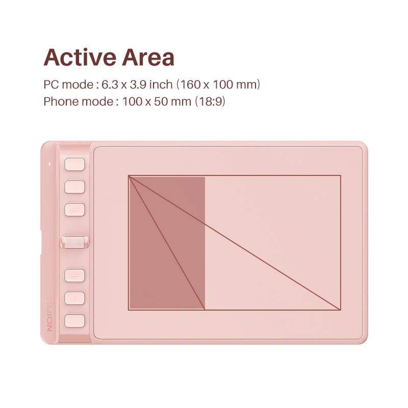Huion Inspiroy 2 H641P Drawing Graphics Tablet Scroll Wheel 6 Customized Keys