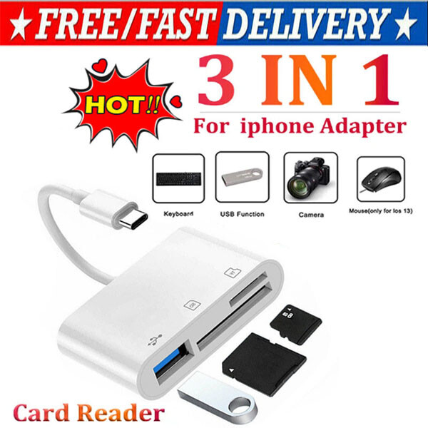 TF/SD Card Adapter Camera Reader Camera Android Type-c For iPhone15 Pro Max LOT