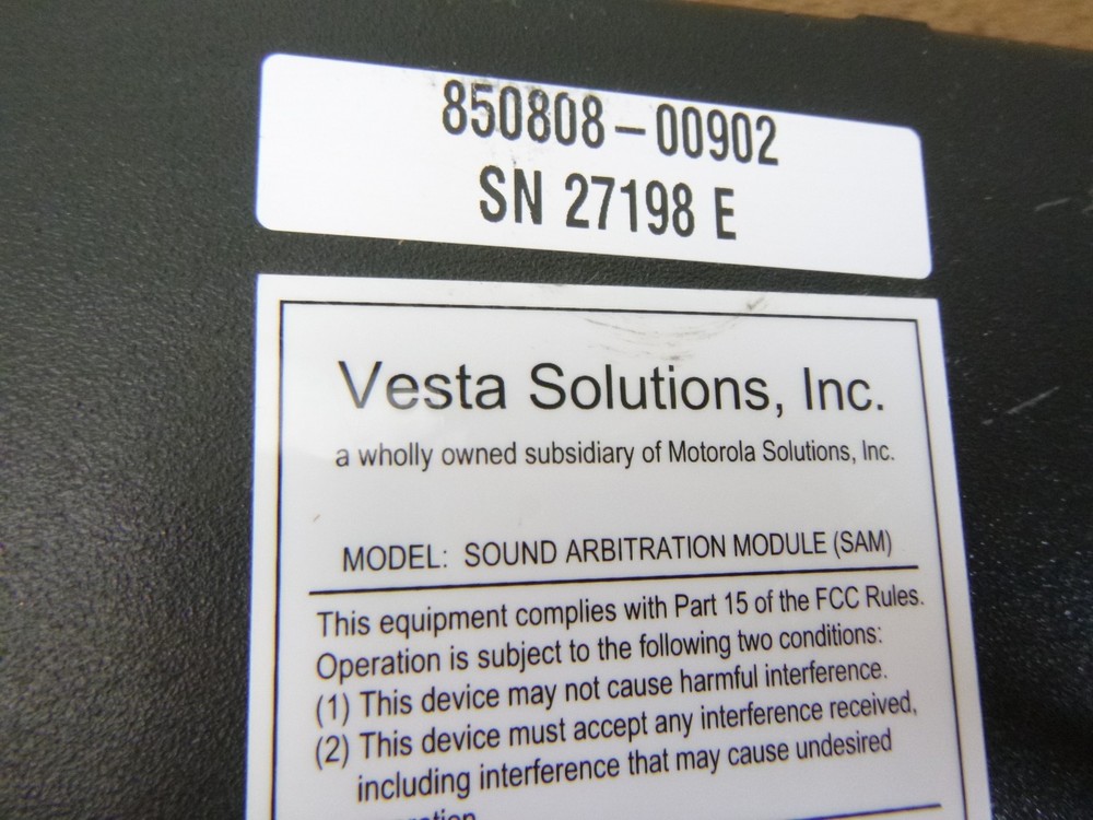 Motorola Vesta Solutions Sound Arbitration Module SAM with Power Adapter