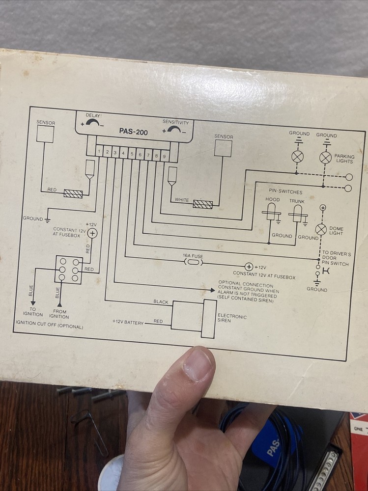 Pioneer PAS-200 Remote Controlled Alarm System UNTESTED READ DESCRIPTION