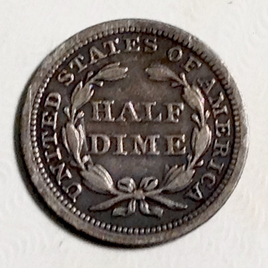 ~ 1853 With Arrows Seated Liberty Half Dime