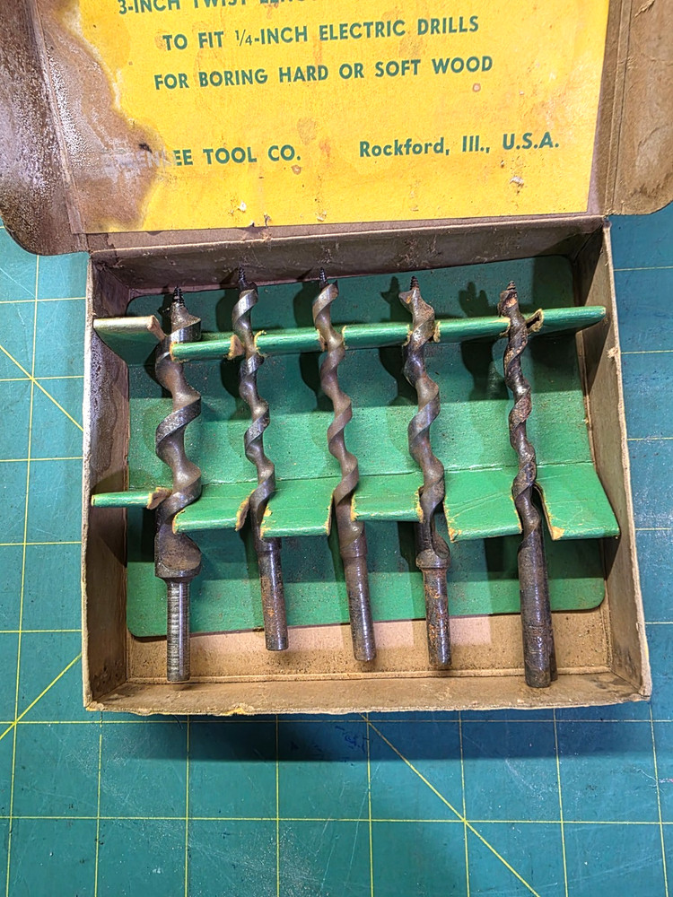 VINTAGE GREENLEE NO 275P SOLID CENTER ELECTRICAL DRILL BITS 5 PIECES