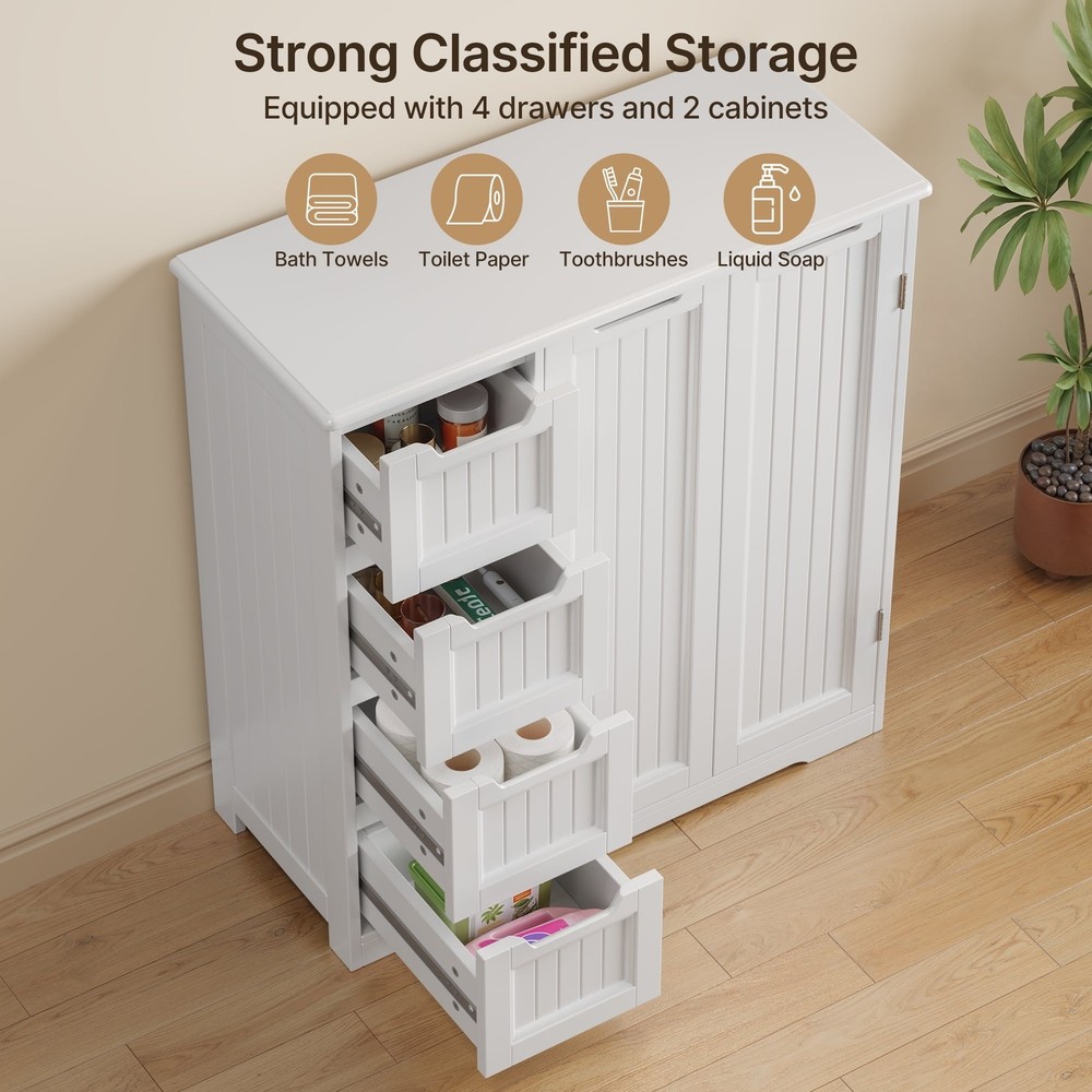 43" H Kitchen Pantry Storage Cabinet with Adjustable Shelves for Kitchen