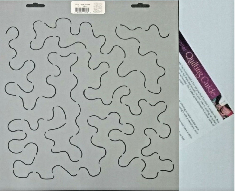Quilting Stencil 11" Large Stipple Quilt Patterns Template With Beginner Guide