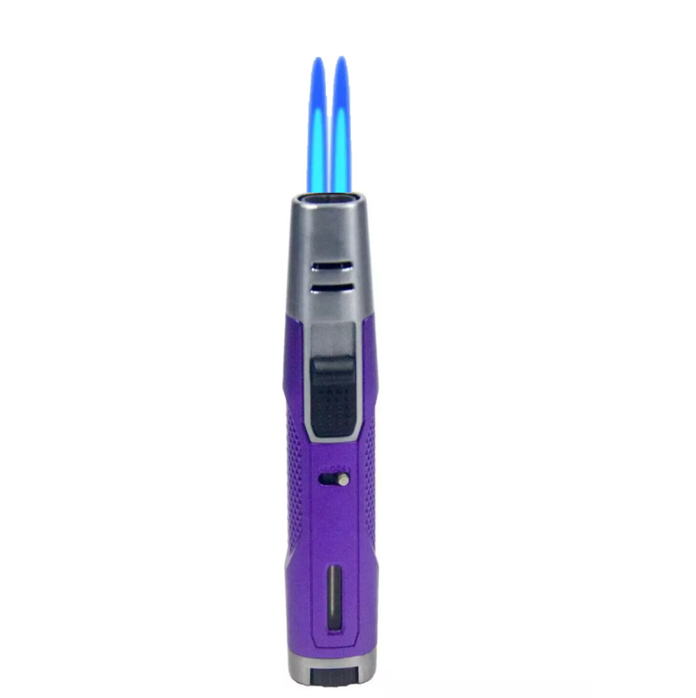 Double V Torch Jet Flame Refillable Butane Adjustable Cigar Lighter /1 piece