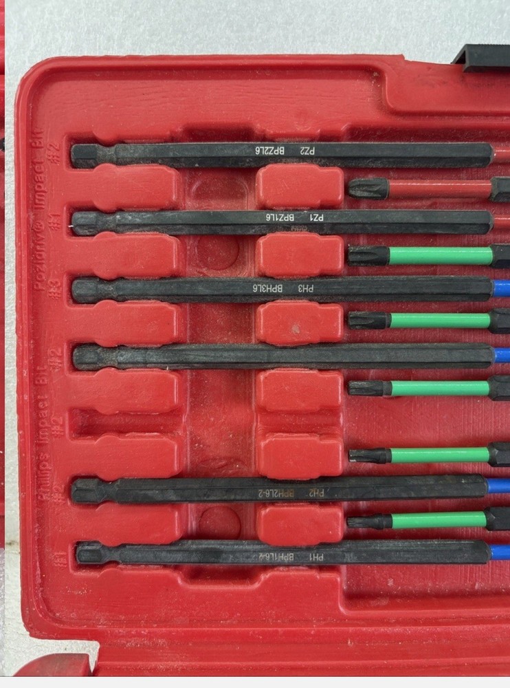 MAC SD33KL 33pc Long Power Bit Set (missing 7pc)