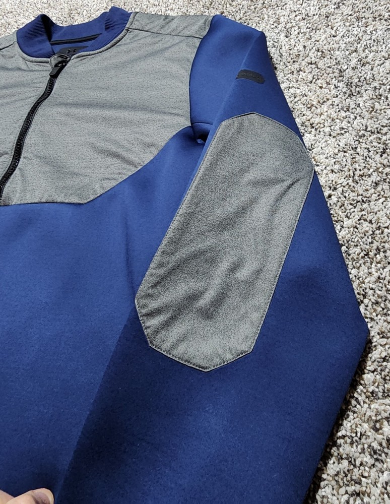 Mint! UNDER ARMOUR Gore Windstopper Golf Jacket-Mens Medium-Blue Gray