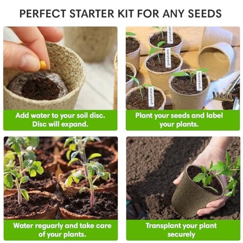 Seedling Starter Kit Germination Grow Cups and Soil (0 Pack) Biodegradable 1
