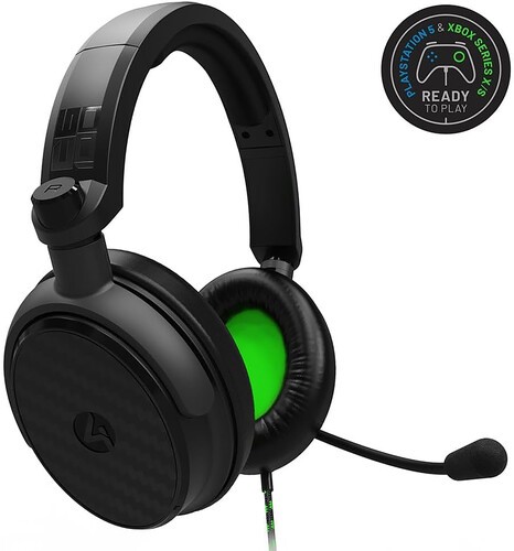 PC Accessory: Wired Headset - 4Gamers C6-100 - Black & Green: Compatible with PC