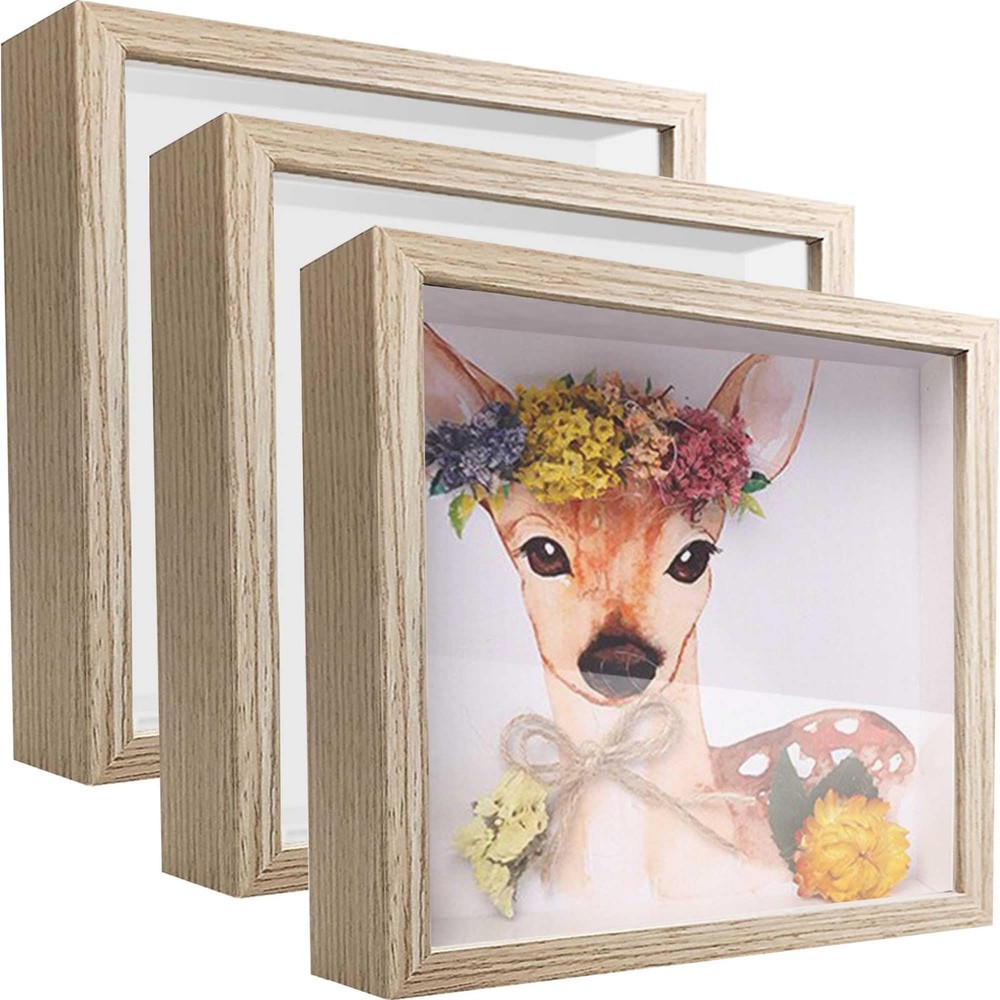 8x10 Shadow Box Frame Display Case, Wood with Plexiglass, Display Case Box fo...