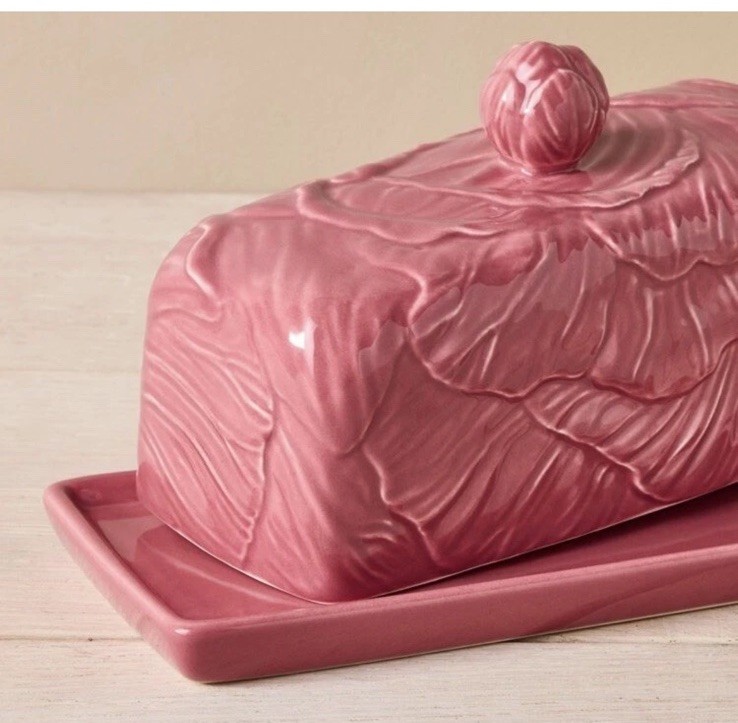 Stoneware Cabbage Butter Dish Pink John Derian Fall Target Thanksgiving Easter