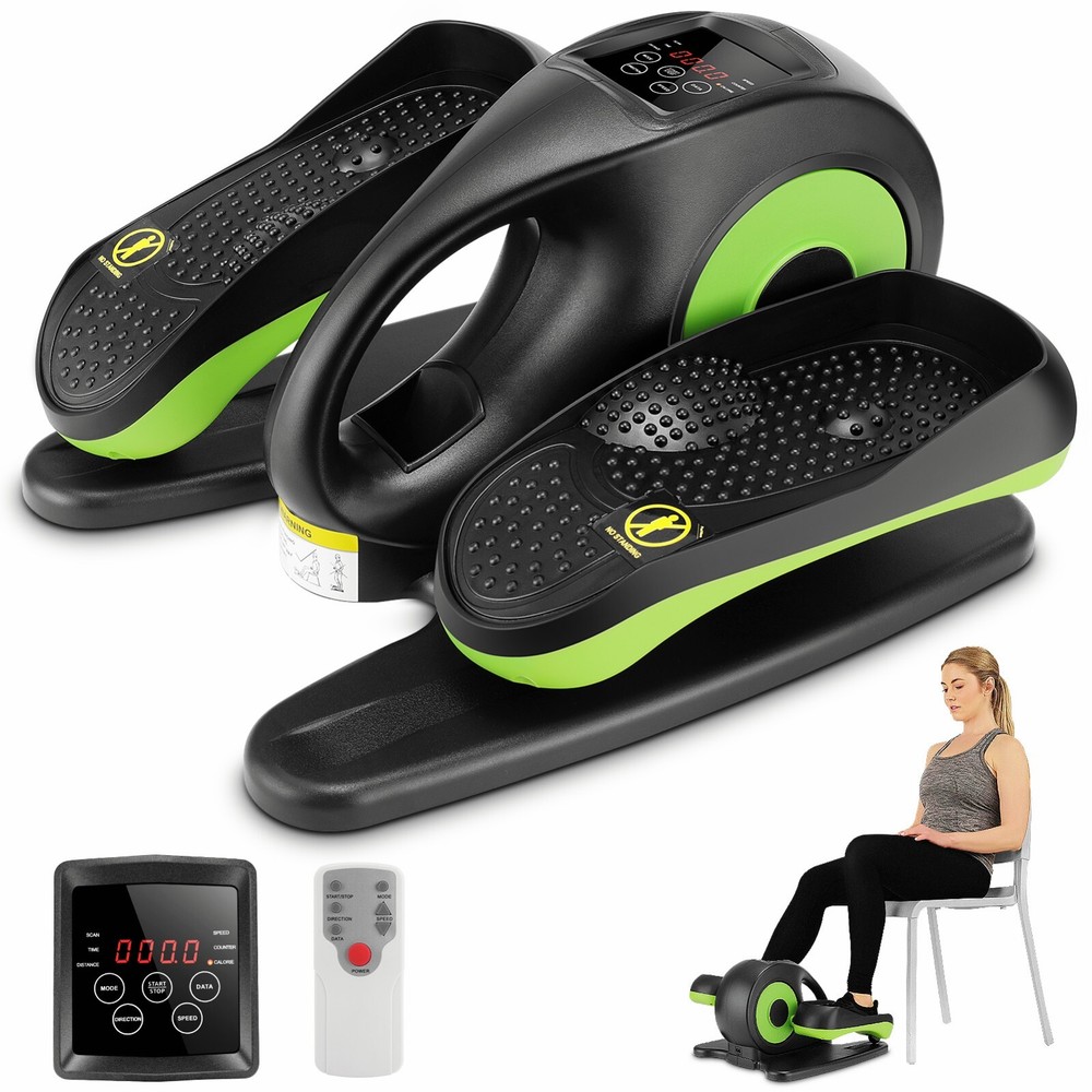Under Desk Elliptical Machine Electric Seated Leg Exerciser w/LCD Remote Control