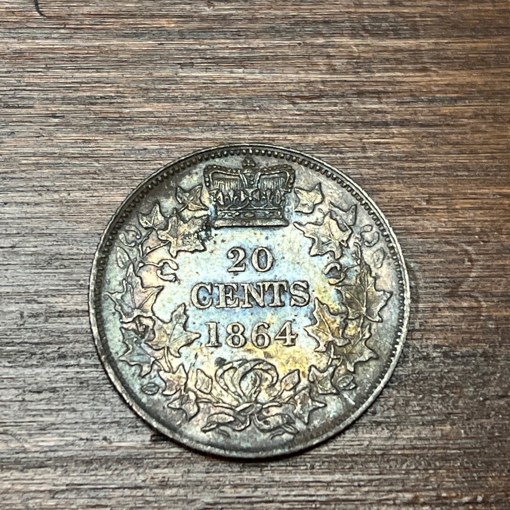 1864 Canada New Brunswick 20 Cent Piece