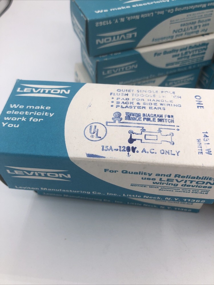 Vintage EMPTY Leviton Electrical Outlet And Switch Boxes For Display & Collect