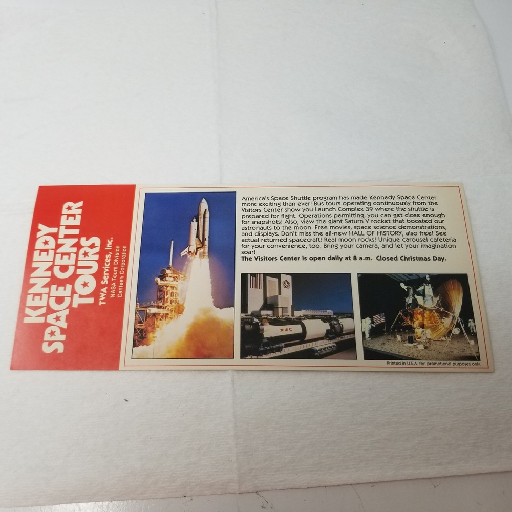 Kennedy Space Center Tours Brochure 1982 Space Shuttle Launch Site