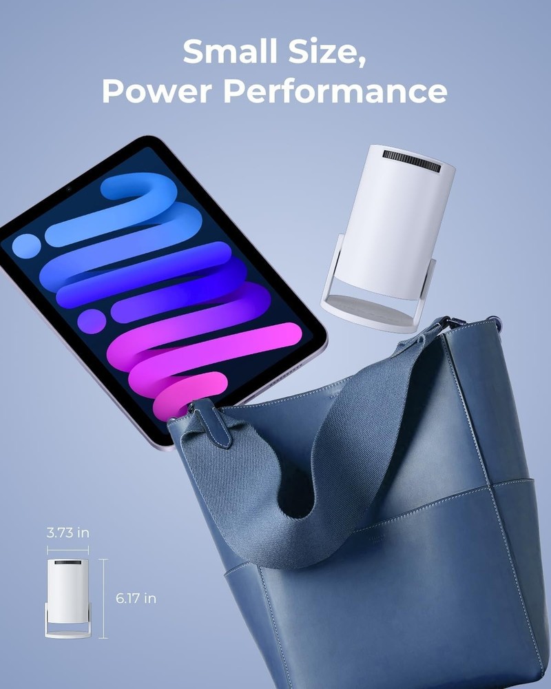 Mini Projector with WiFi and Bluetooth Built-in Apps Smart Projector Support 4K