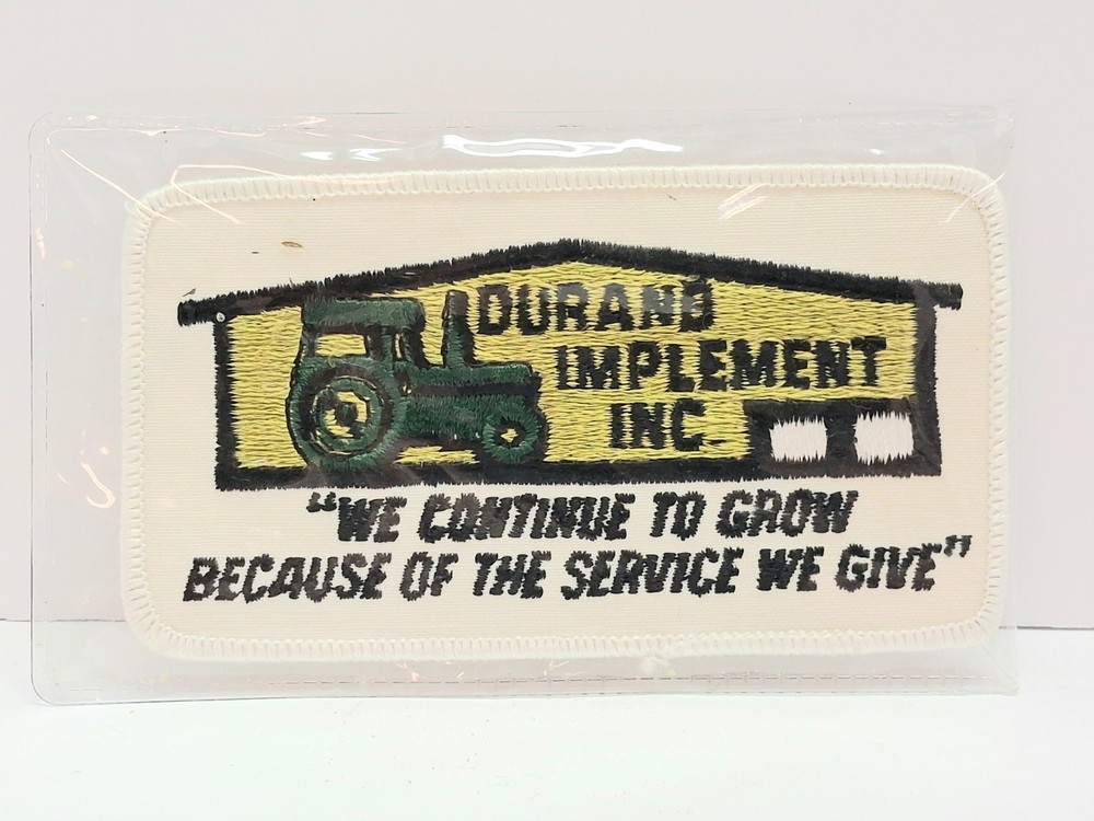 Vintage John Deere Patch Durand Implement Durand, WI Collectible Rare Patch Item