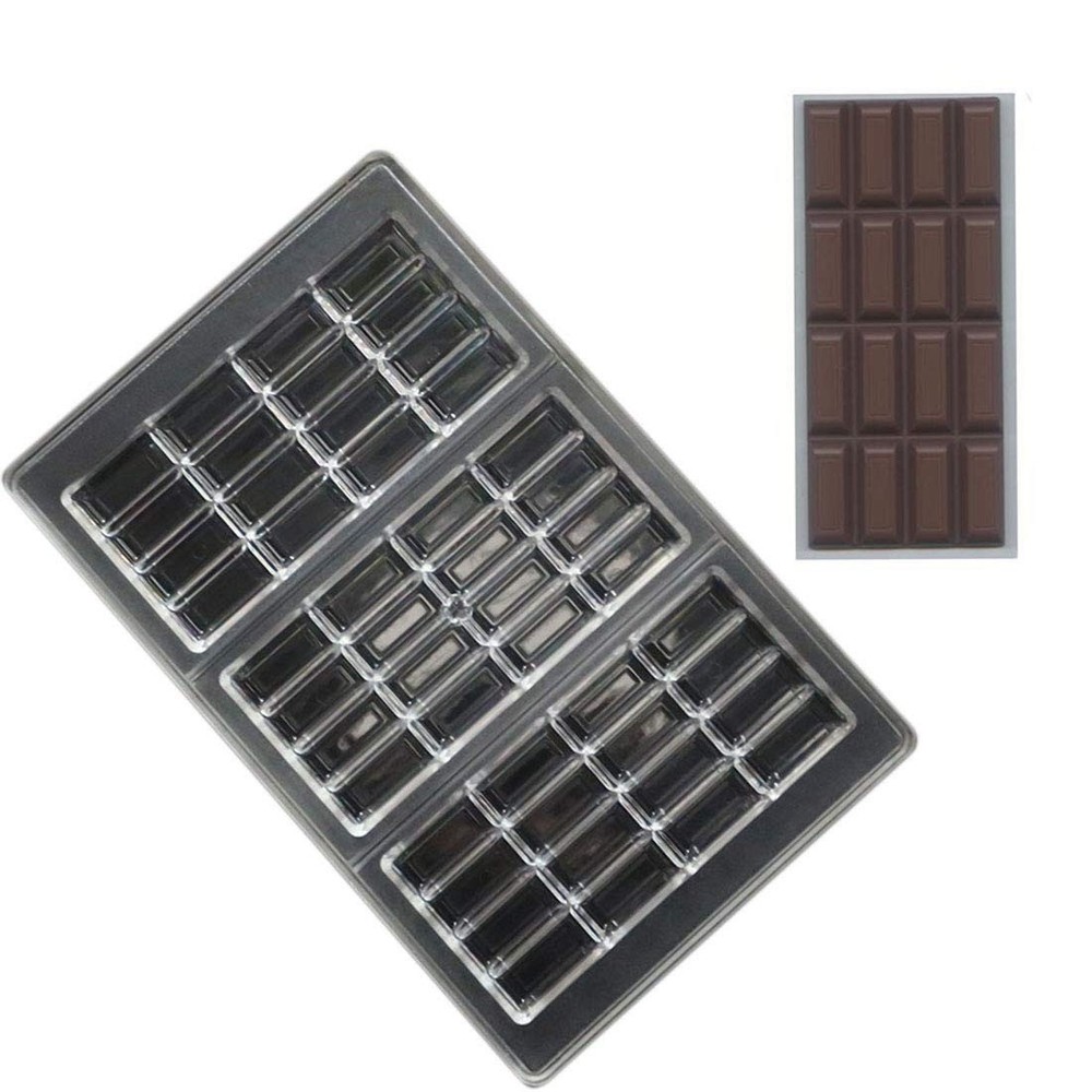 Polycarbonate Chocolate Bar Mould Clear Hard Plastic Candy Making Bakeware
