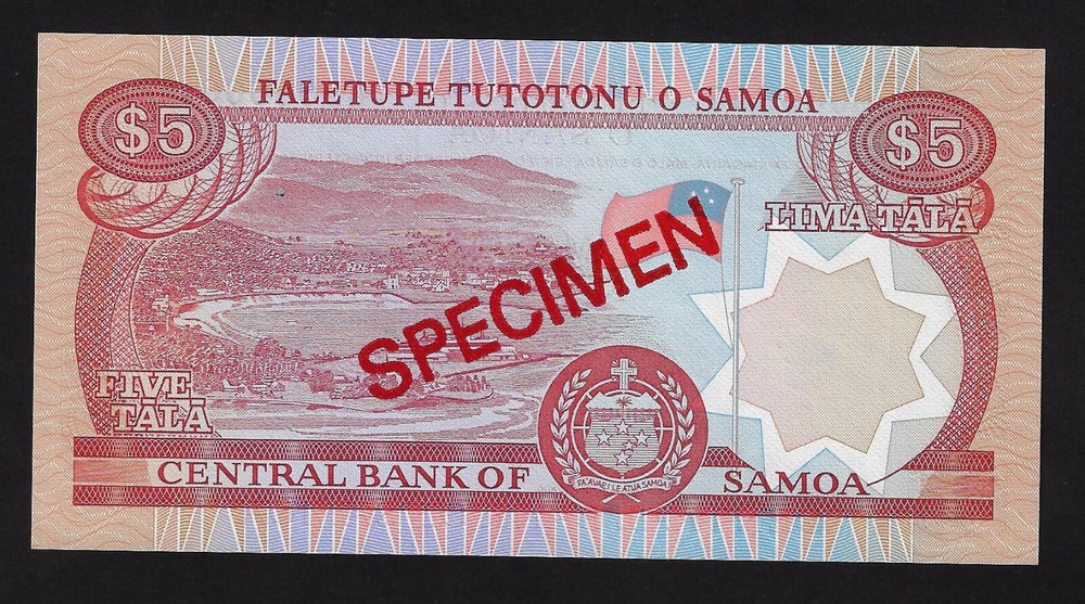 SAMOA 5 TALA SPECIMEN 1985 PICK 26s UNC