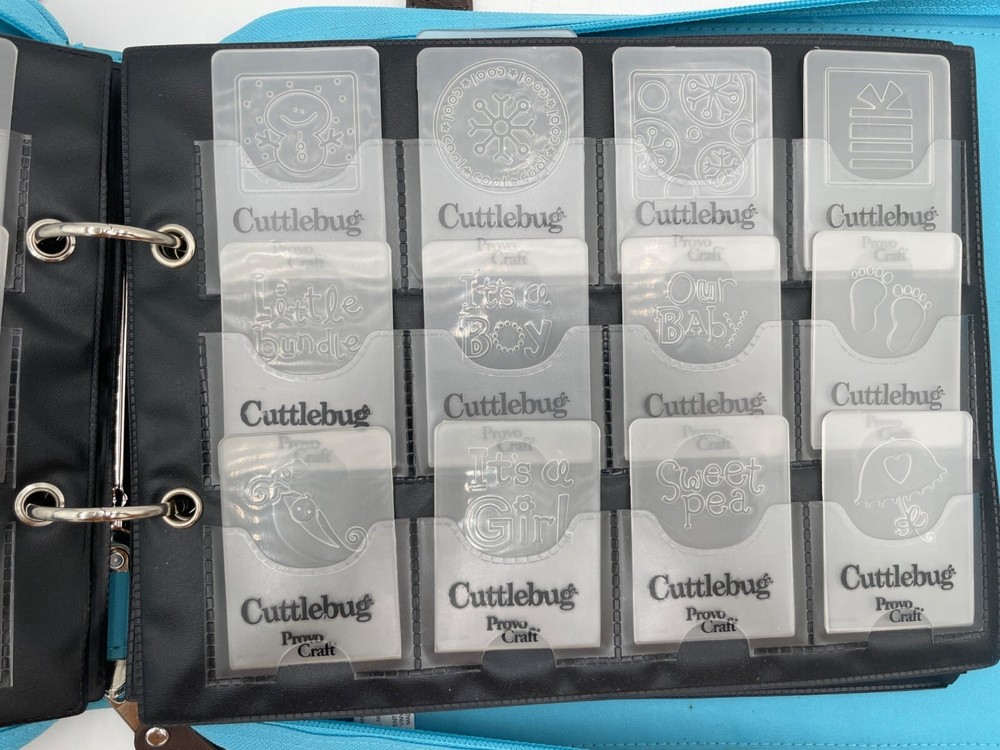 Cuttlebug Die & Embossing Folder Storage Binder With Inserts By Provo Craft Blue