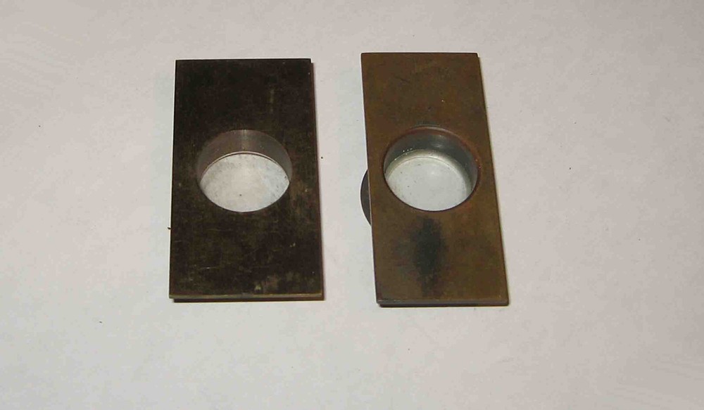 PAIR (2) Late 19th Century Brass MICROSCOPE 'LIVE BOX' BUG BOX COMPRESSORIUM
