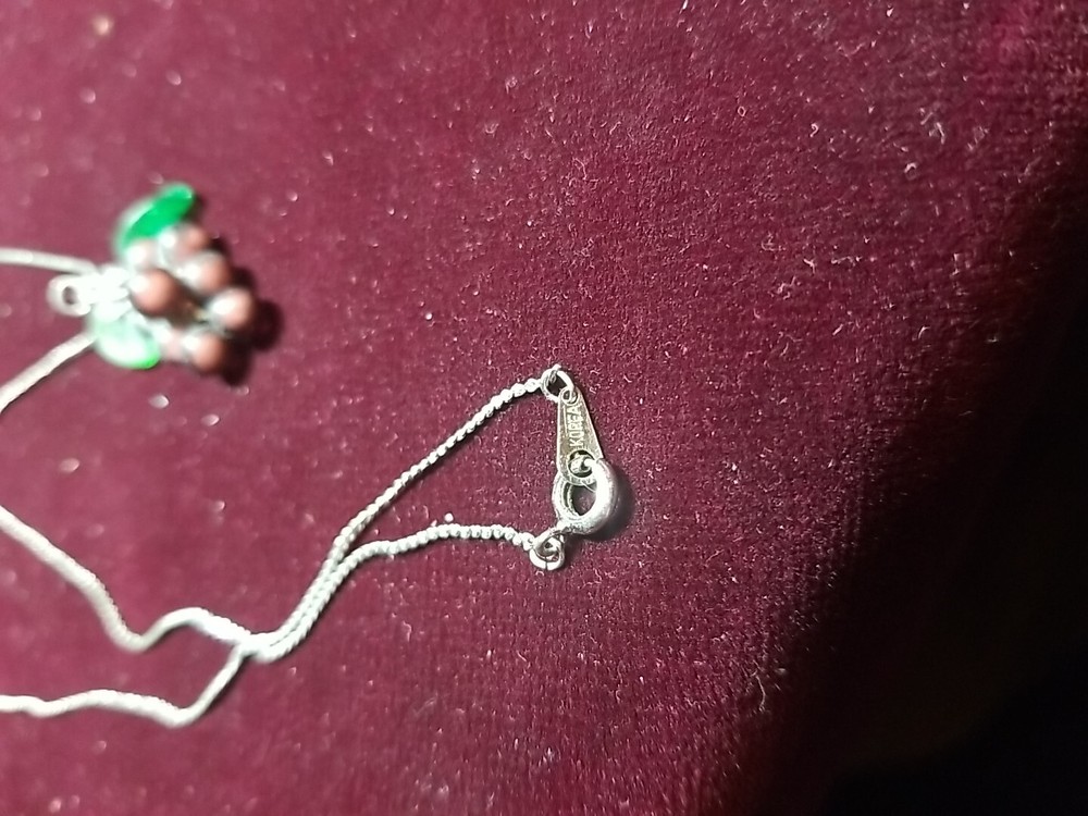 16" Grape Necklace Marked Korea