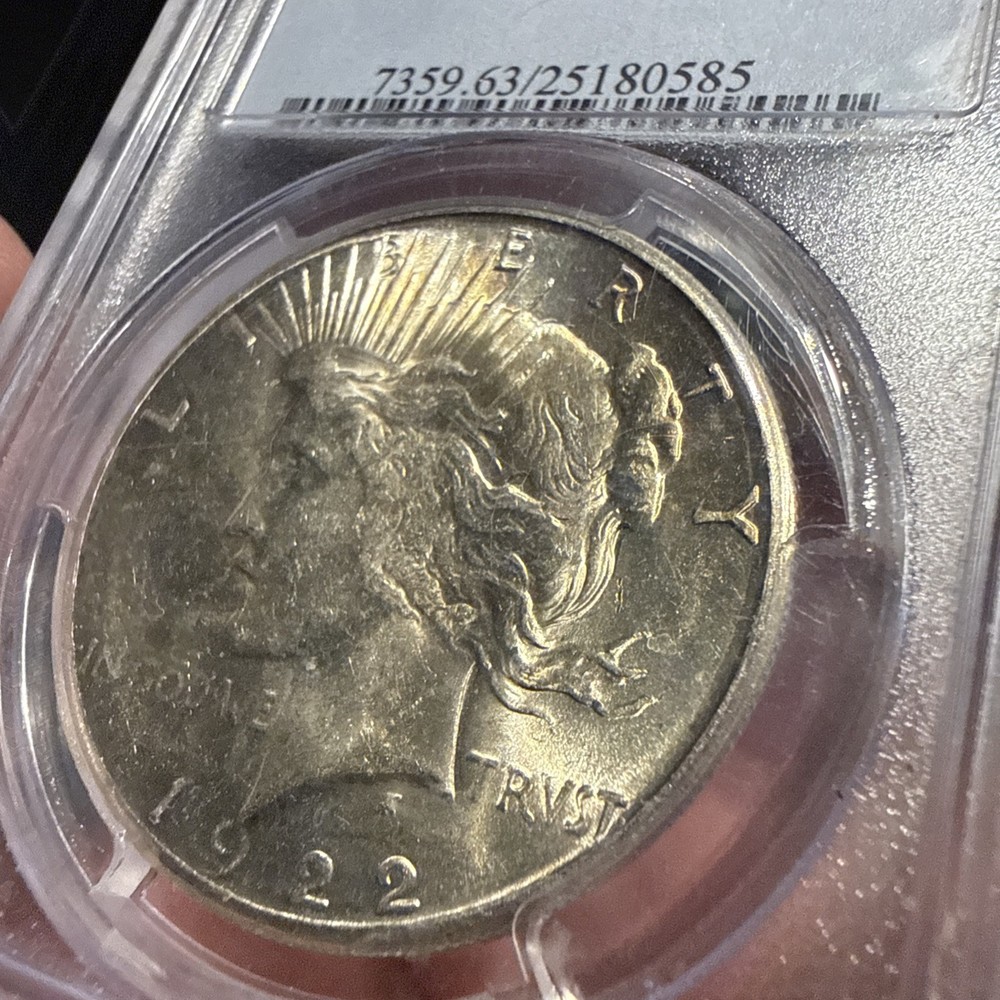 1922-S PEACE DOLLAR MS63 BETTER DATE